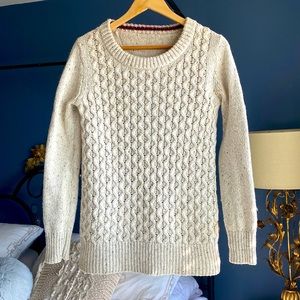 Roots Oatmeal Fisherman’s Crew Neck Sweater